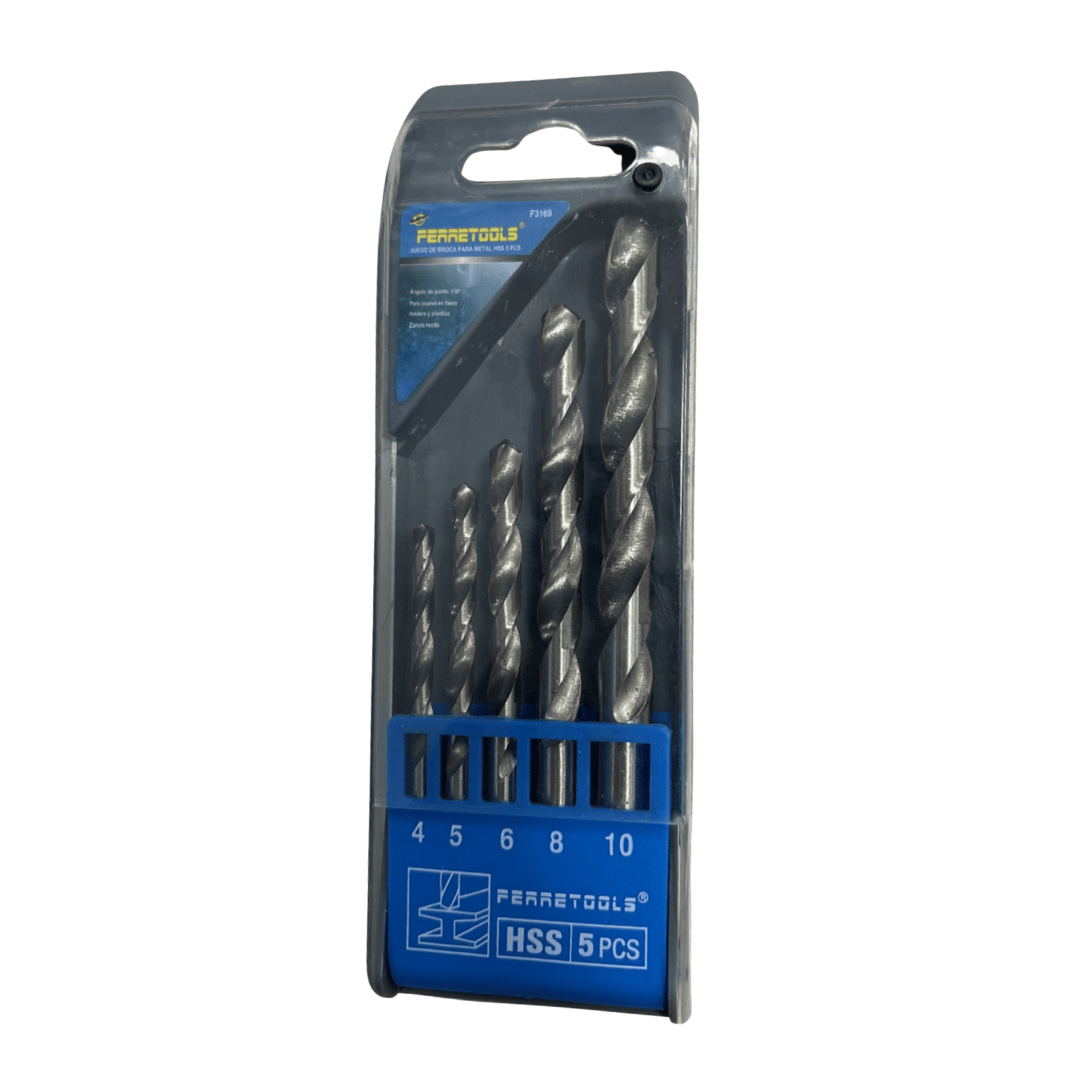 SET BROCA LIMA METAL 5 PCS FERRETOOLS