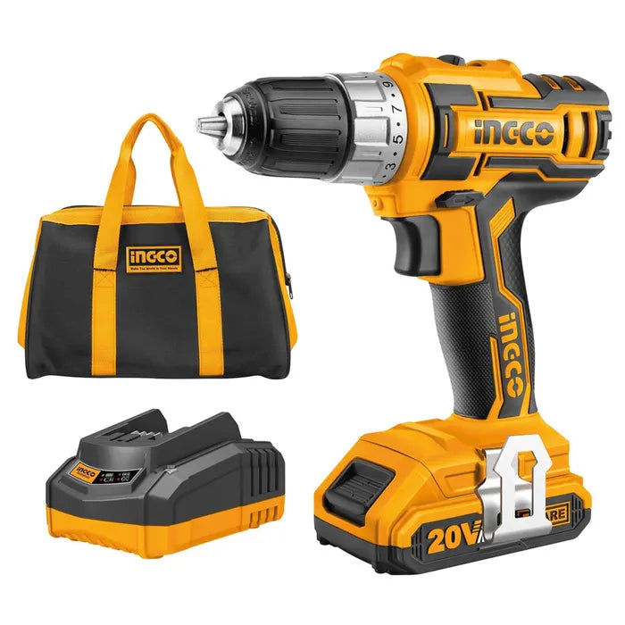 TALADRO ATORNILLADOR INDUSTRIAL + 2 BAT 2AH Y CARG RAPIDO 20V/10 MM CDLI2002