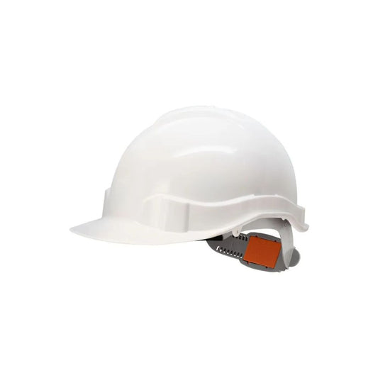 CASCO BLANCO CON CINTA AJUSTABLE