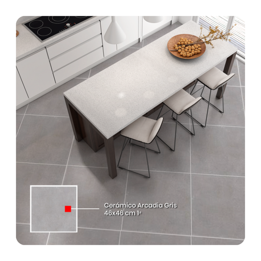 CERÁMICA ARCADIA GRIS - 46x46 CMS. - CALIDAD 1ra
