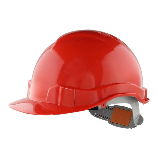 CASCO CON ARNES PLASTICO ROJO - LIOI