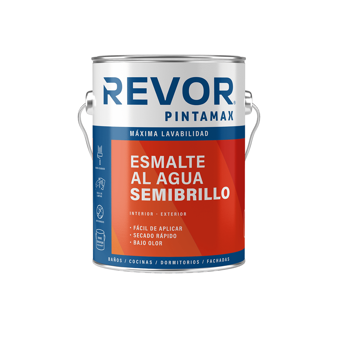 ESMALTE AL AGUA SEMIBRILLO PINTAMAX REVOR