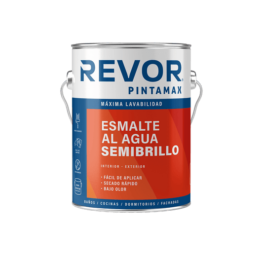 ESMALTE AL AGUA SEMIBRILLO PINTAMAX REVOR