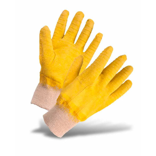 GUANTE ANTICORTE AMARILLO PUÑO TEJIDO