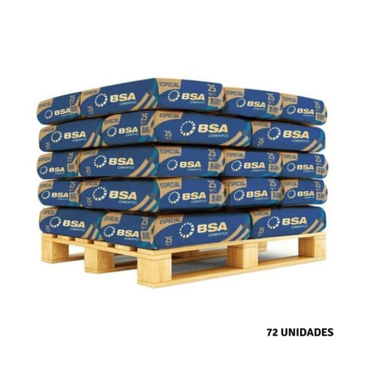 CEMENTO BSA - SACO 25 KGS. - PALLET DE 72 UN.