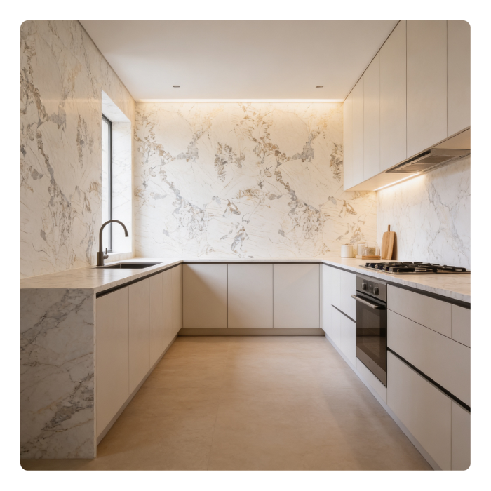 PANEL UV PVC INTERIOR - MARMOL BEIGE - 1220x2440x2.7 MM