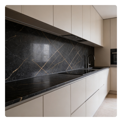 PANEL UV PVC INTERIOR - MARMOL NEGRO - 1220x2440x2.7 MM