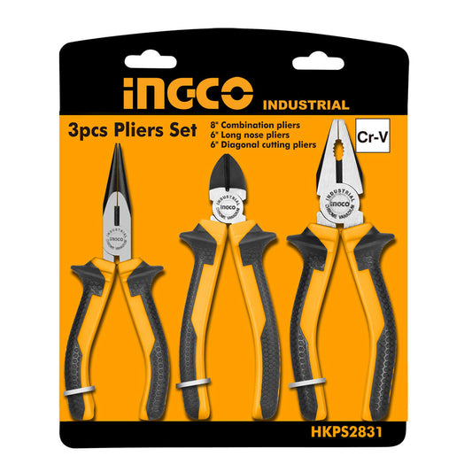 SET ALICATES INDUSTRIAL 3 PIEZAS 160-200MM/6-8" INGCO