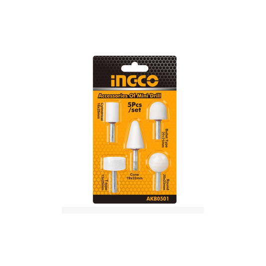 SET PUNTAS MONTADAS P/MINI AMOLADORA 5 PZAS AKB0502 INGCO
