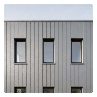 PANEL METAL SIDING GRIS - ZINC / ESPUMA PU / PAPEL ALUMINIO