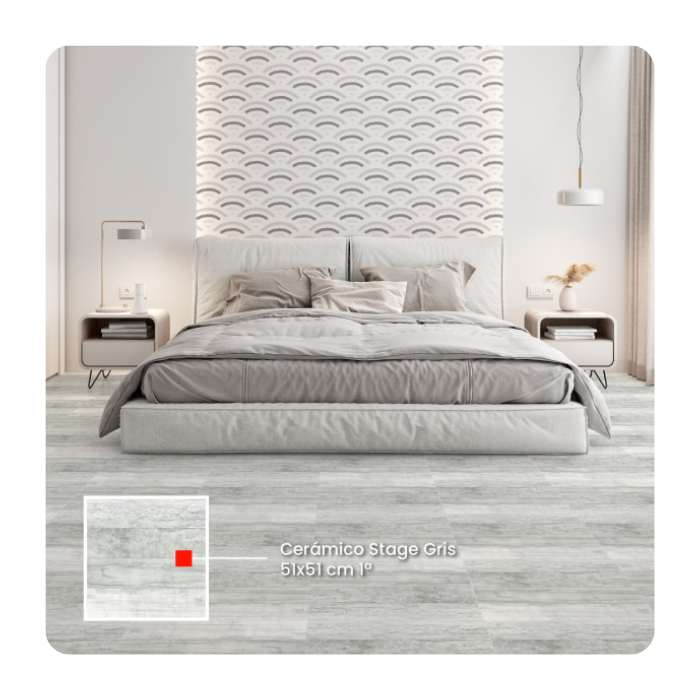 CERÁMICA STAGE GRIS - 51x51 CMS - CALIDAD 1ra