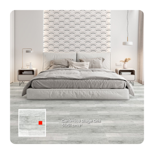 CERÁMICA STAGE GRIS - 51x51 CMS - CALIDAD 1ra