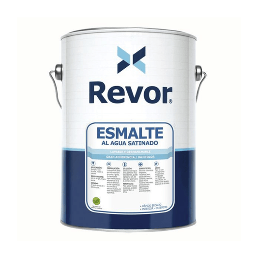 ESMALTE AL AGUA REVOR - SEMI BRILLO BASE A