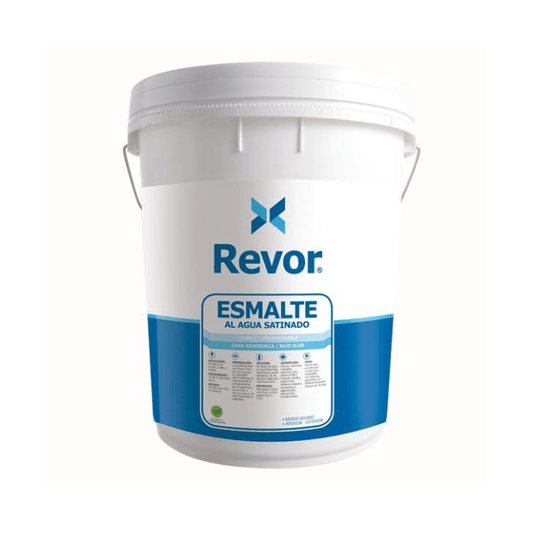 ESMALTE AL AGUA REVOR - SEMI BRILLO BASE B