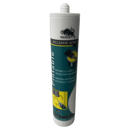 SELLADOR ACRILICO PINTABLE BLANCO AKFIX AC605- SELLOTEC-FULLTEC-TORO NEGRO